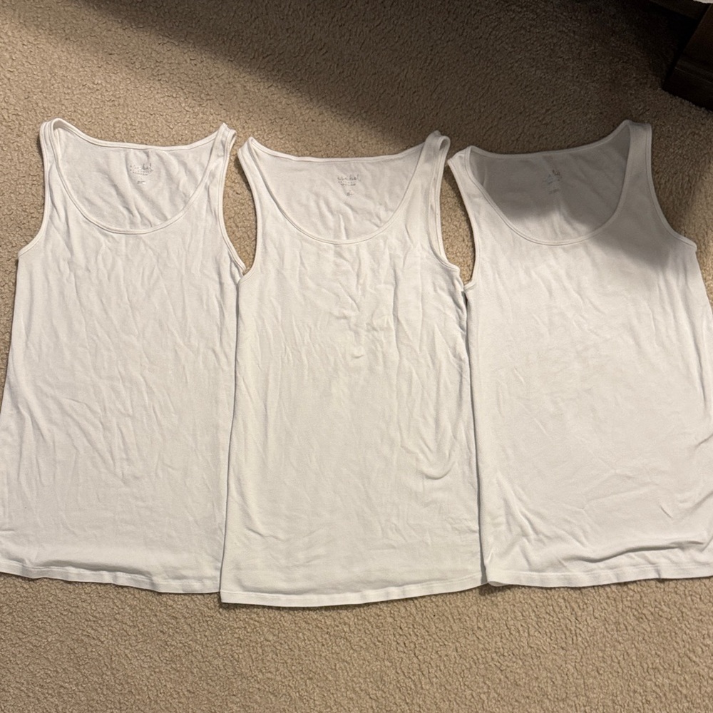 Isabel Maternity by Ingrid & Isabel White Tank Tops - Picture 2 of 3